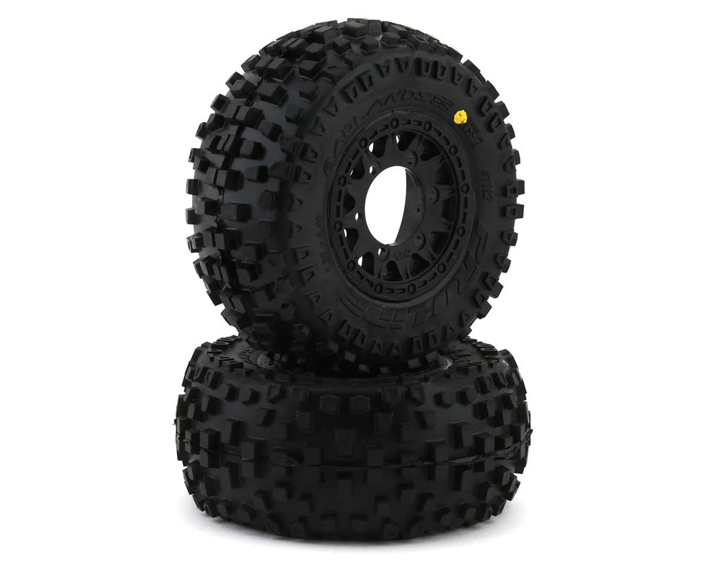 Pro-Line Badlands SC 2.2/3.0 Tires w/Raid Wheels (Black) (2) (M2) w/12mm Removable Hex   (PRO118210)