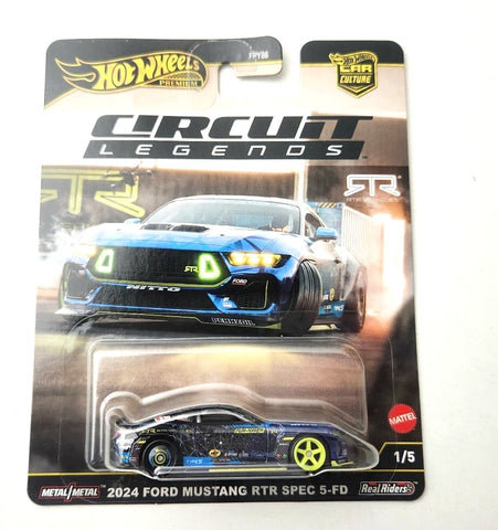 Hot Wheels 2024 Ford Mustang RTR Spec 5-FD Blue JBK48 1/5 - 2025 Circuit Legends