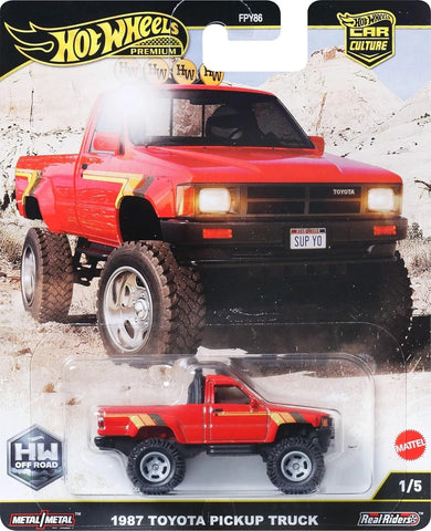 Hot Wheels 1987 Toyota Pickup Truck Red JBK73 1/5 2025 Car Culture: HW Off Road   (MTTFPY86-JBK73)