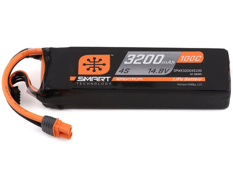 Spektrum RC 4S Smart LiPo 100C Battery Pack (14.8V/3200mAh) w/IC3 Connector   (SPMX32004S100)