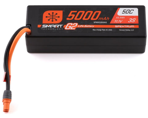 Spektrum RC 3S Smart G2 LiPo 50C Battery Pack w/IC3 Connector (11.1V/5000mAh)  (SPMX53S50H3)