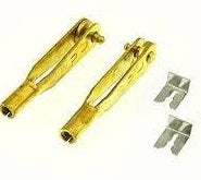 Sullivan 2-56 Gold-N-Clevises (2) with retainer clips