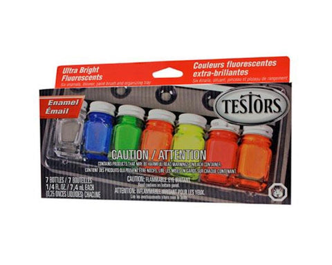 Testors Flourescent Paint Kit (6 Colors)  (TES9132)