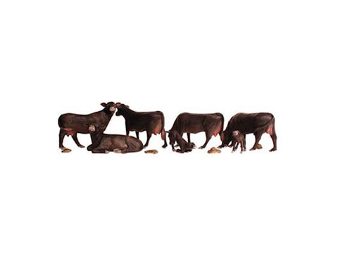 Woodland Scenics N Black Angus Cows      (WOOA2217)