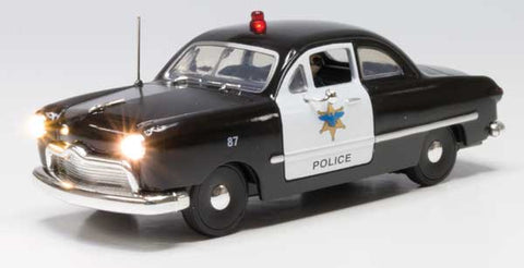 Woodland Scenics Police Car - Just Plug(R) Lighted Vehicle -- O Scale   (WOOJP5973)
