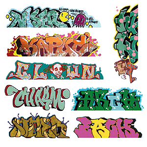 Blair Line Mega Set Modern "Tagger" Graffiti Decals  #5  (184-1248)