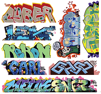 Blair Line Mega Set Modern "Tagger" Graffiti Decals #12  (184-1261)