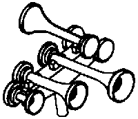 Cal Scale Nathan Diesel Air Horn (Brass Casting) --    (190-427)