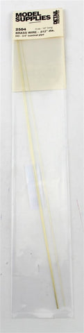 Round Brass Wire pkg(4) -- .019" (229-2504)