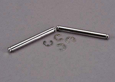 Traxxas Suspension pins, 31.5mm, chrome (2) w/ E-clips (4)  (TRA2637)