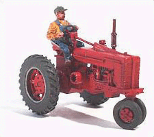 Farm Machinery -- "Red" Super M-TA Tractor with Farmer Figure  (284-60001)