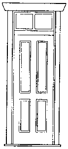 House Doo w/frame - O scale (300-3603)