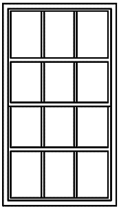 Masonry Windows pkg(8) -- 6-Over-6, Scale (300-5276)