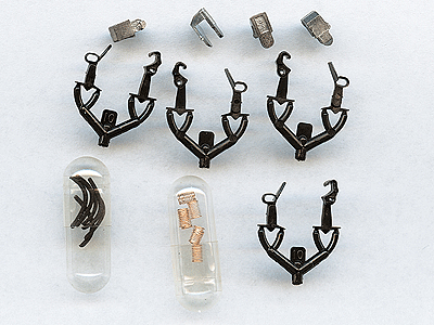 Micro Train Line Truck Mount Couplers -- "T" Shank .245" .62cm (Medium) 2 Pairs (489-130013)