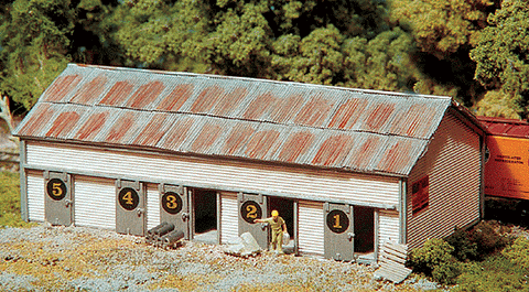 Laser-Cut Wood Kit- Trackside Freight House (493-9201)