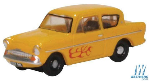 1959 Ford Anglia - Assembled -- Yellow, Red Flames  (553-N105008)