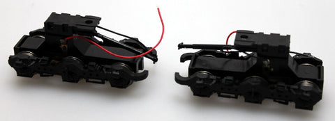 Bachmann Truck-Black w/Drive shafts /pair (HO SD40-2)   (6090X-00G01-PR-B)