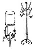 Water Cooler & Hat/Coat Rack (Unpainted Metal Castings & Clear Plastic "Tank") (650-5123)