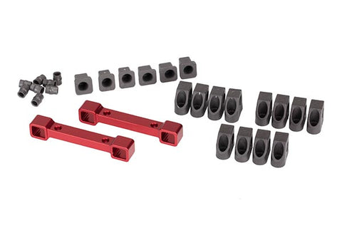 Traxxas Mounts, suspension arms, aluminum (red-anodized) (TRA8334R)