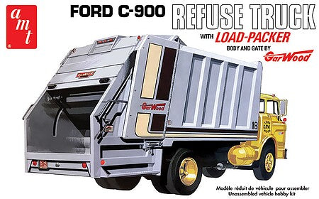 AMT 1:25 Ford C-600 Gar Wood Load Packer Garbage Truck (AMT1247)