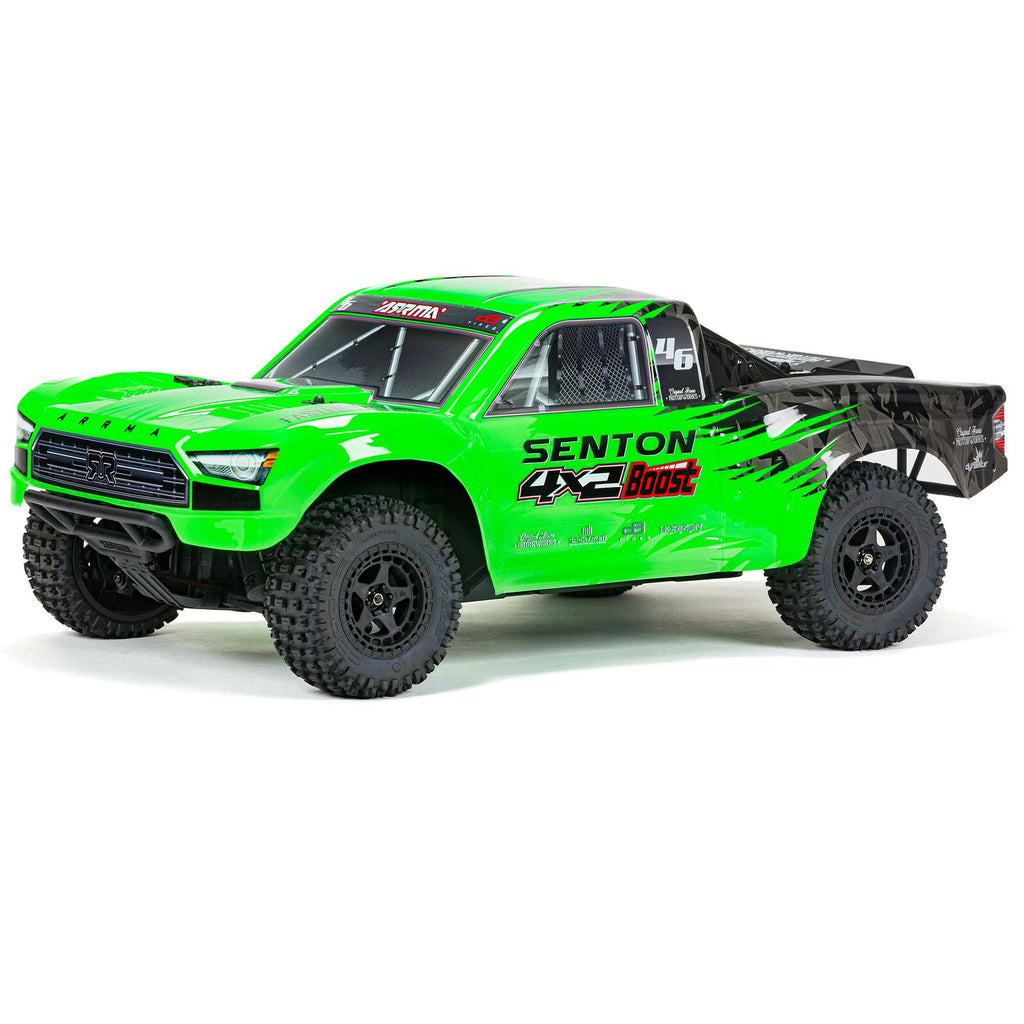 Arrma 1/10 SENTON 4X2 BOOST MEGA 550 BRUSHED SHORT COURSE TRUCK RTR, GREEN  (ARA4103V4T1)