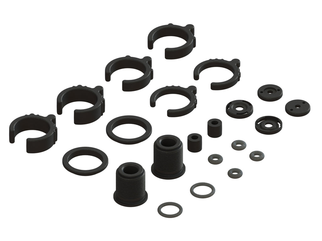 Arrma COMPOSITE SHOCK PARTS AND O RING SET (2 SHOCKS) (ARA330451)