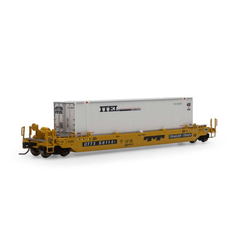 Athearn N 48' Husky Stack Well,DTTX/48' ITEL #56114-480229 (ATH3291)