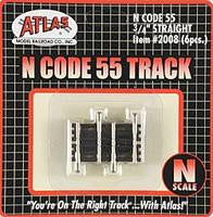 Atlas N Code 55 .75" Straight (6) (ATL2008)