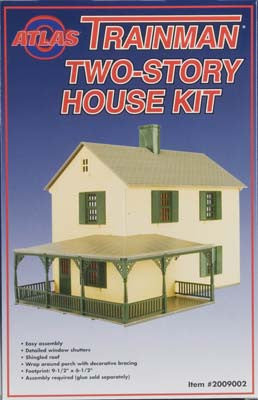 Atlas O Trainman Structure Kit Two Story House O Scale (ATO2009002)