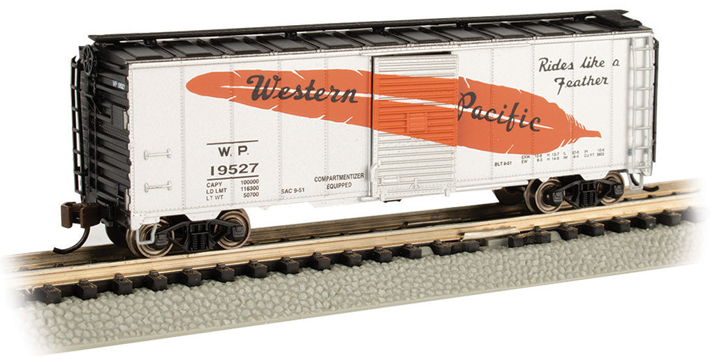 Bachmann Trains WESTERN PACIFIC™ - FEATHER CAR - AAR 40' STEEL BOX CAR  (BAC17062)