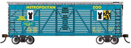 Bachmann HO 19708 40' Animated Stock Car Metropolitan Zoo 879 Llama Transport  (BAC19708)