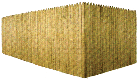 Stockade Fencing; 88 scale feet O SCALE (BRA706)