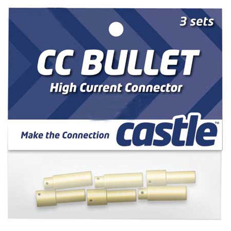 Castle Creation High Current Connector: 5.5mm Bullet Set (3)  (CSECCBUL553)