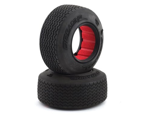 DE Racing Outlaw Sprint HB Front Tires w/Red Insert (2) (Clay) (DER-OSF2-D4)