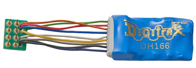 Digitrax, Inc. HO Decoder Prem S6, 1.2" Wires 6FN 8-Pin 1.5A (DGTDH166PS)