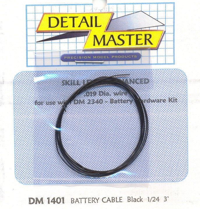 Detail Master Black Battery Cable (DTM-1401)