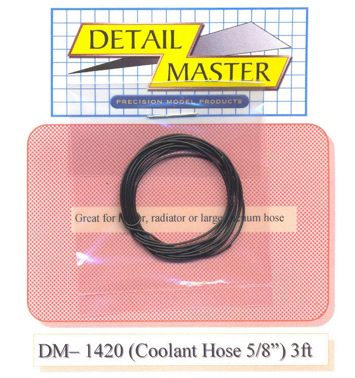 Detail Master Coolant Hose 5/8” Dia.-Black 2f (DM-1420)