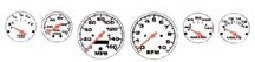 Detail Master 1/24-1/25 Performance Gauges (White) (DM-2303WHT)