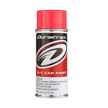Duratrax Polycarb Spray Fluorescent Red 4.5 oz (DTXR4277)