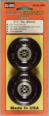 DuBro Treaded Lightweight Wheel 2-1/2" (2) (DUB250T)