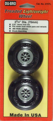 DuBro Treaded Lightweight Wheel 2-3/4" (2) (DUB275TL)