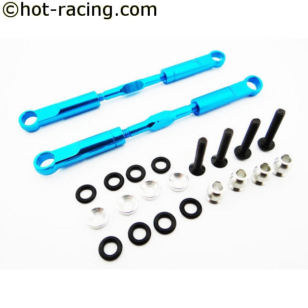 Hot Racing Blue Aluminum 89mm Rear Turnbuckles (ECT5706)