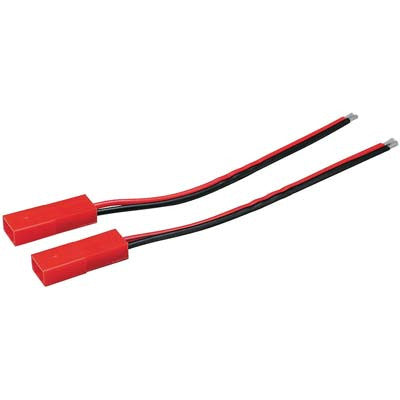 Great Planes Female JST 2-Pin Red Connectors (2)  (GPMM3107)