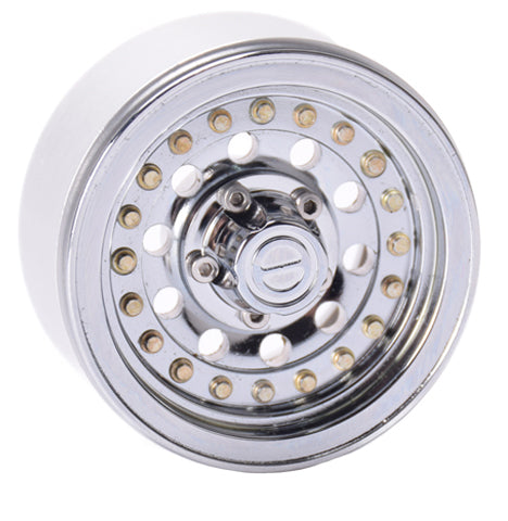 Hamilton Hobbies 1.9 Silver Titanium Metal Beadlock Wheel Rims  (HAM136039)