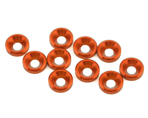 Hamilton Hobbies Small Orange Aluminum Washers 3mm (10)  (HAM130557)