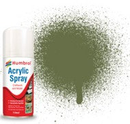 Humbrol 150ml Acrylic Matte Grass Green Spray (HMB6080)