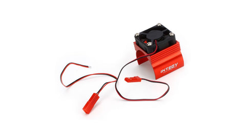 Integy Super Brushless Motor Heatsink / Fan, 540, Red    (INTC23140R)