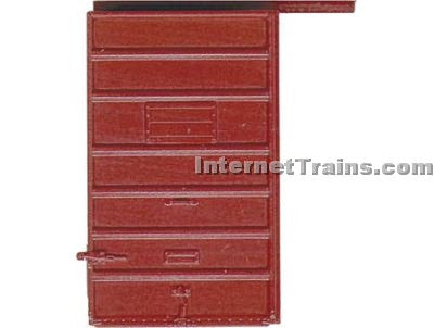 Kadee 6' 7-Panel Superior Door High Tackboard, Box Car Red (2 Pair(KAD2211)