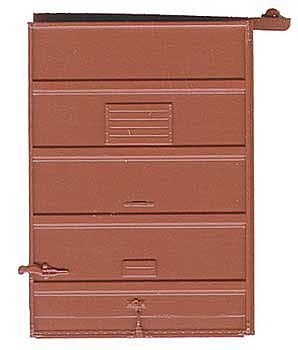 Kadee 7' 5-Panel Superior Door High Tackboard, Red Oxide (2 Pair)(KAD2238)