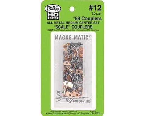 Kadee HO #58 Scale Coupler, 9/32" Center (20pr)  (KAD5825)